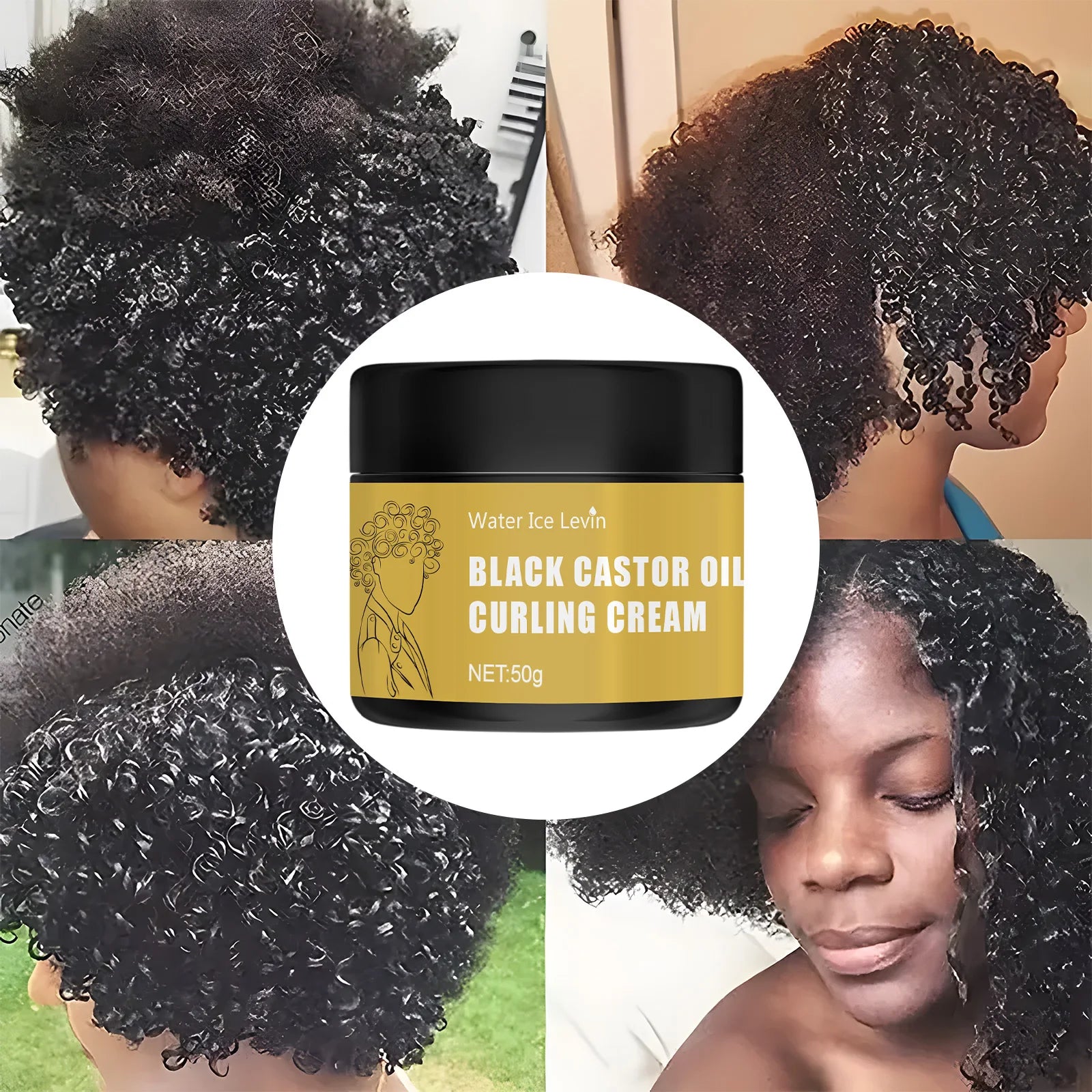 Black Castor Oil Hair Conditioner – Moisturizing Curl Definer & Repair Treatment for Dry Hair