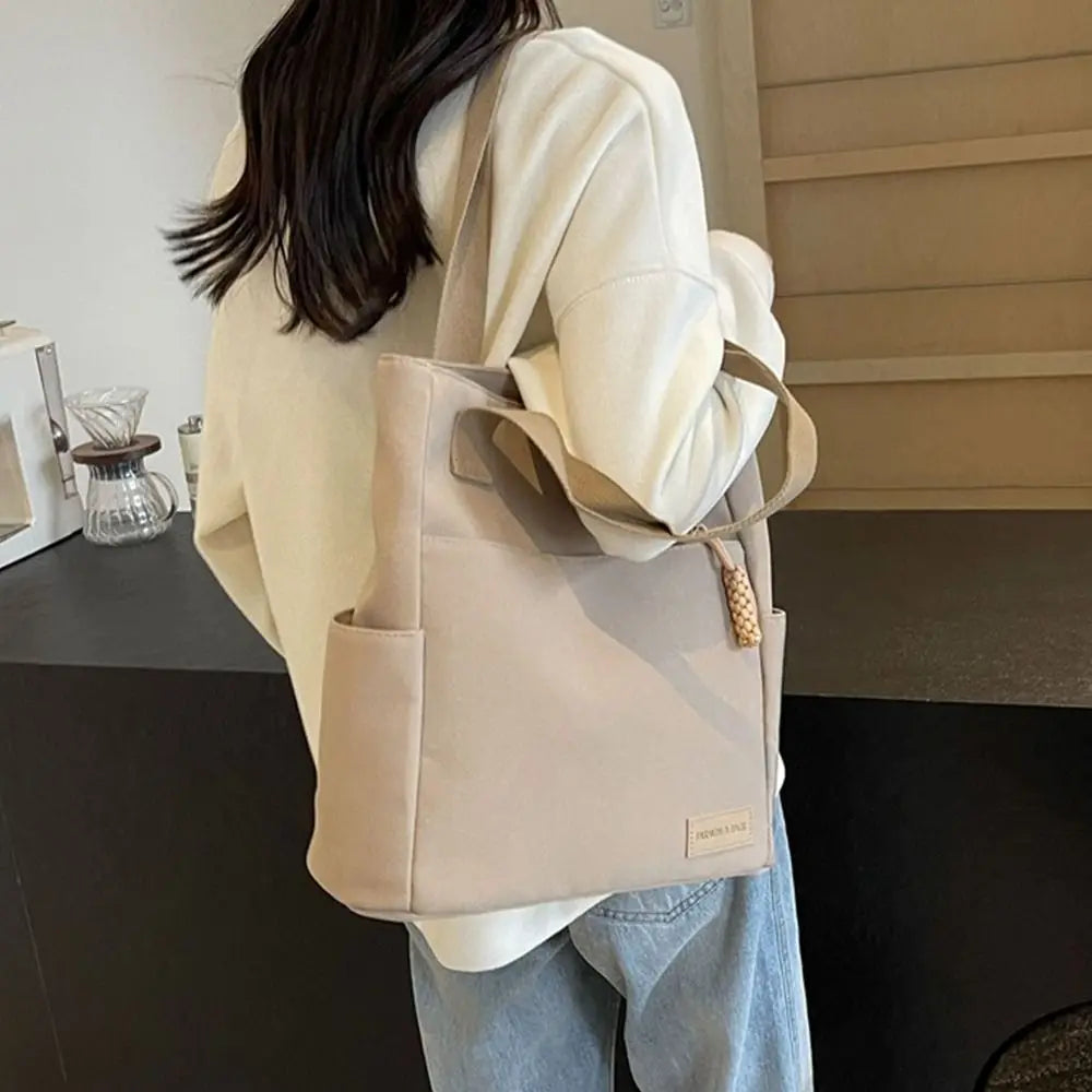 Waterproof Canvas Tote Bag – Lightweight Large Capacity Shoulder Handbag