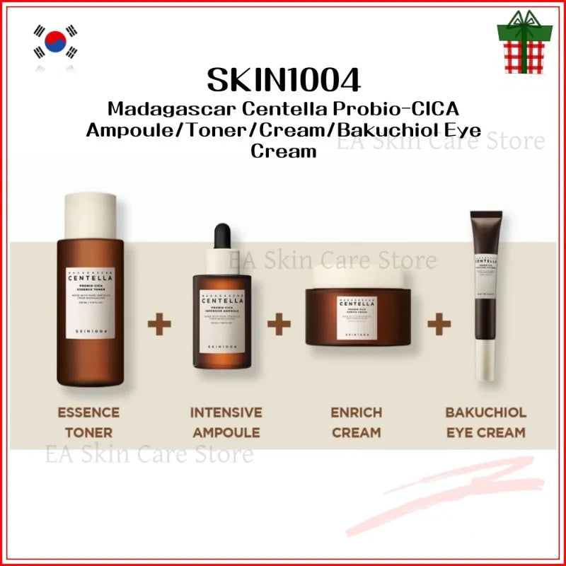 SKIN1004 Centella Korean Skincare Set – 4pcs Probio-CICA Toner, Serum, Cream & Eye Cream