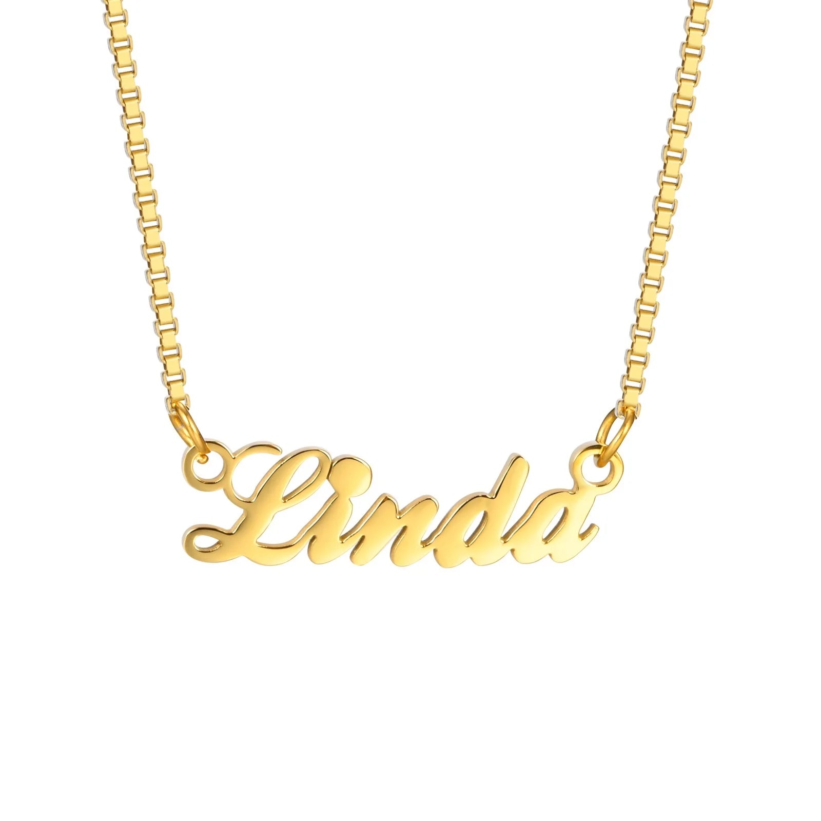 Vnox Custom Name Necklaces for Girls Boys, Stainless Steel Personalized Baby Nameplate Chokers Collar Gift Jewelry
