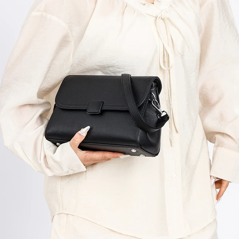 Badiman Genuine Leather Handbag – Women’s Luxury Cowhide Tote & Crossbody Shoulder Bag