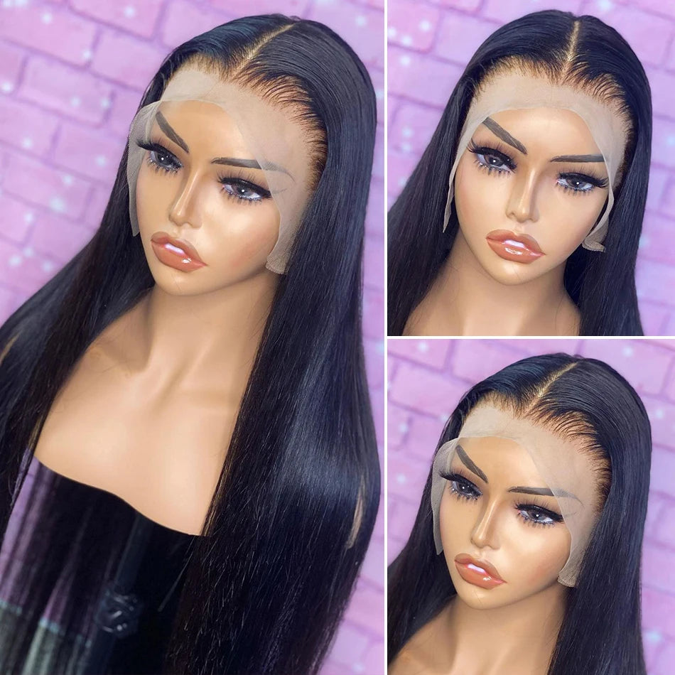 5x5 Silk Top Full Lace Human Hair Wig Silky Straight Peruvian Remy Hair Pre Plucked Silk Base Full Lace Wig With Baby Hair