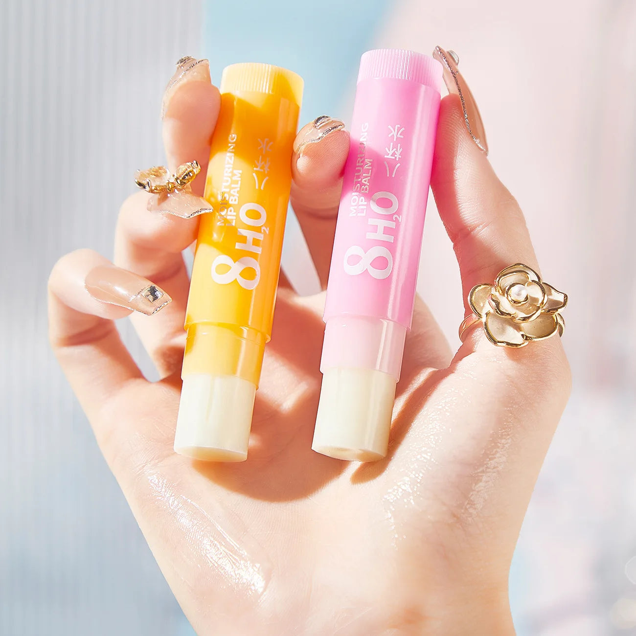6pcs/Set Fruits Lipstick Sets Moisturizing Lip Balm Kit Orange Grape Aloe Strawberry Brightening Hydrating Lips Skin Care