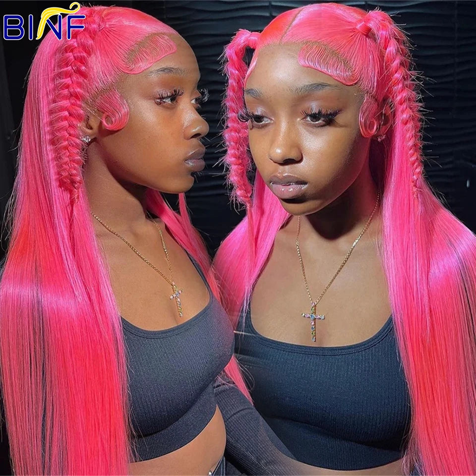 Fashion Trends Hot Pink Colored Straight Human Hair Bundles 100% Remy Hair Extensions Raw 1/3/4 Human Hair Bundles Double Weft