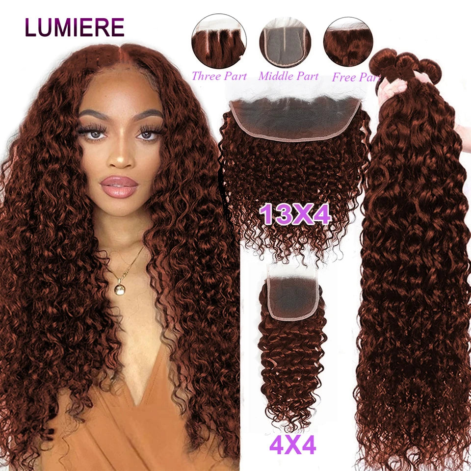 Kinky Curly Virgin Hair Bundles with HD Lace Closure