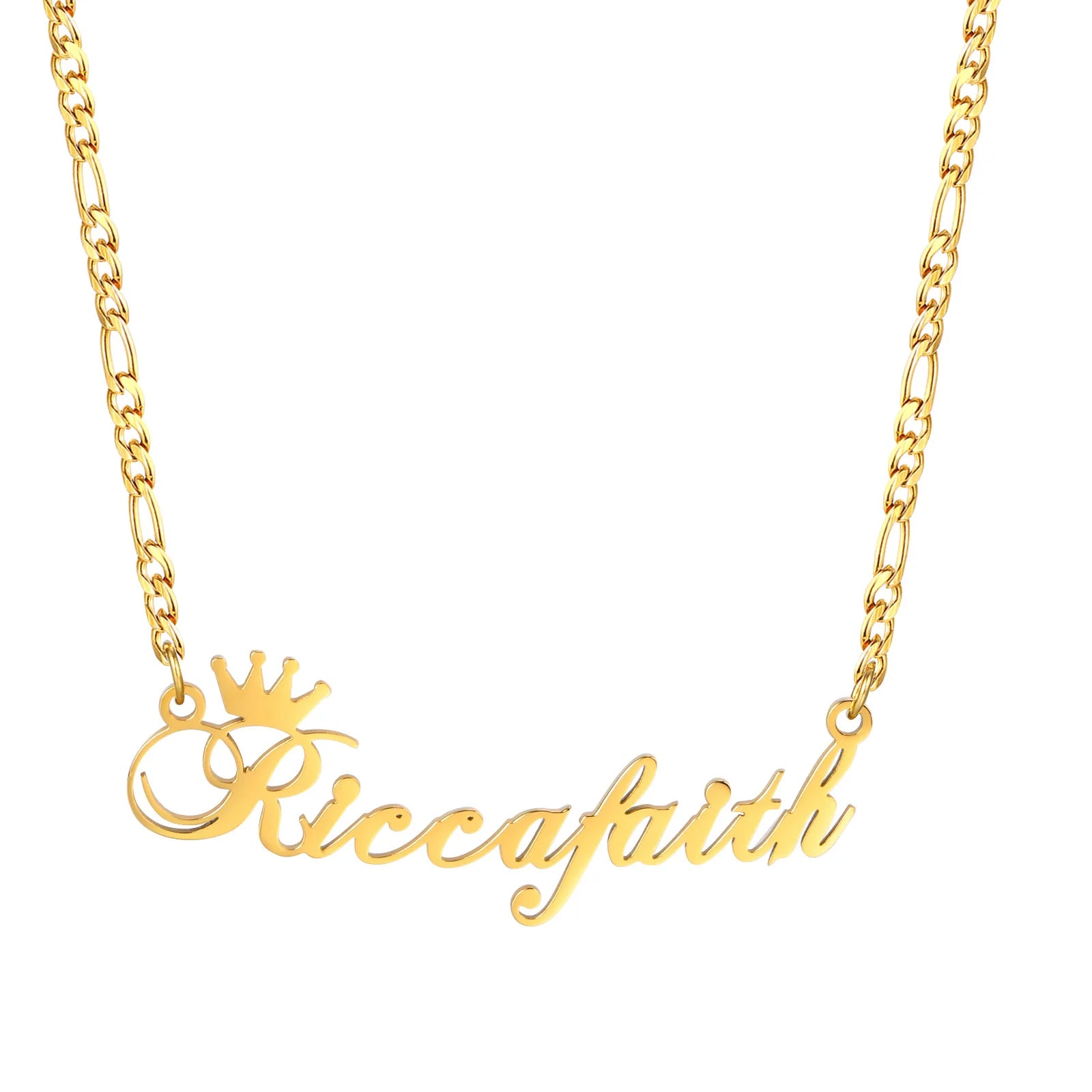 Vnox Custom Name Necklaces for Girls Boys, Stainless Steel Personalized Baby Nameplate Chokers Collar Gift Jewelry