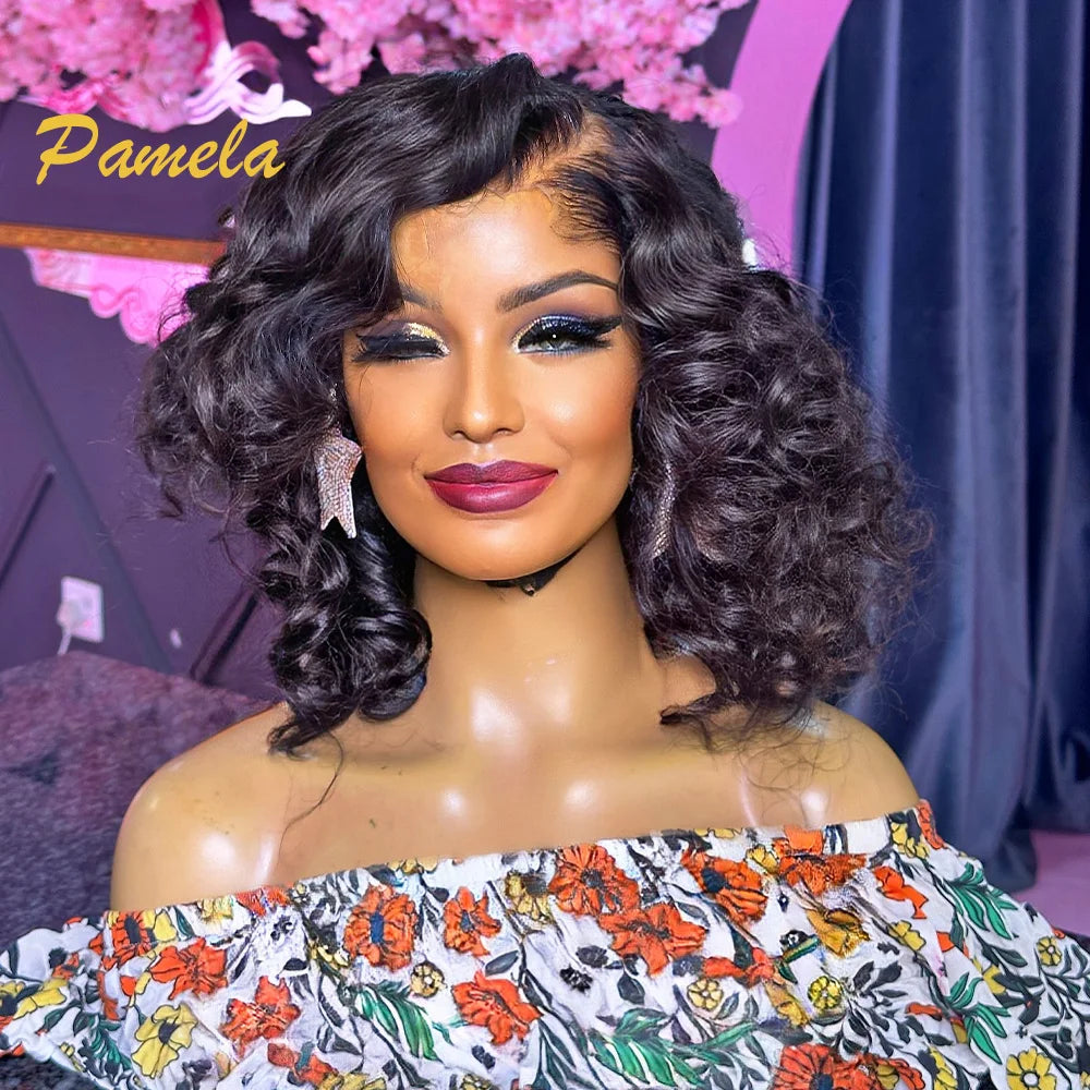 250% Density Glueless Wig 100% Human Hair Ready To Go Loose Deep 13x4 Transparent Lace Front Wigs Glueless Human Hair For Women