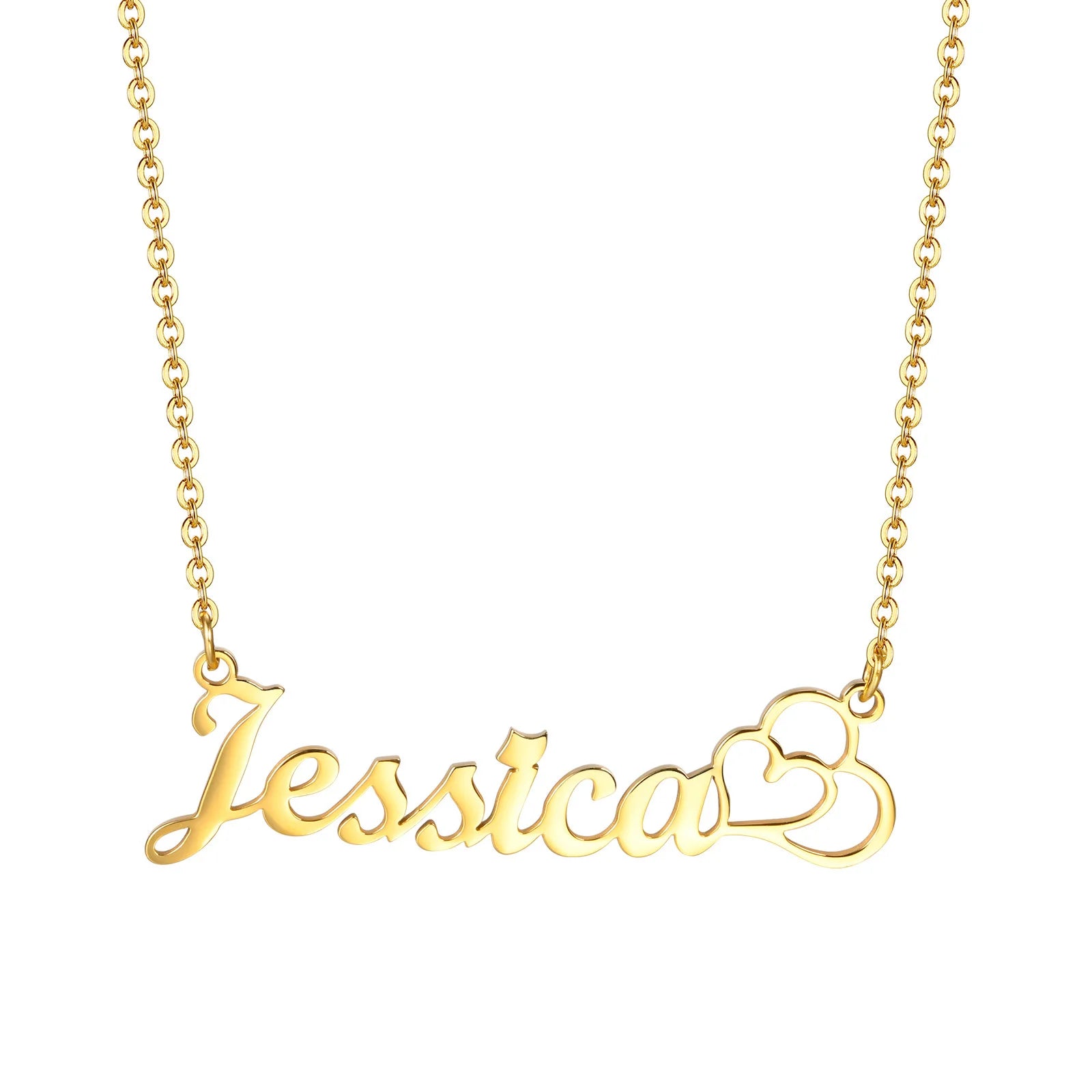 Vnox Custom Name Necklaces for Girls Boys, Stainless Steel Personalized Baby Nameplate Chokers Collar Gift Jewelry