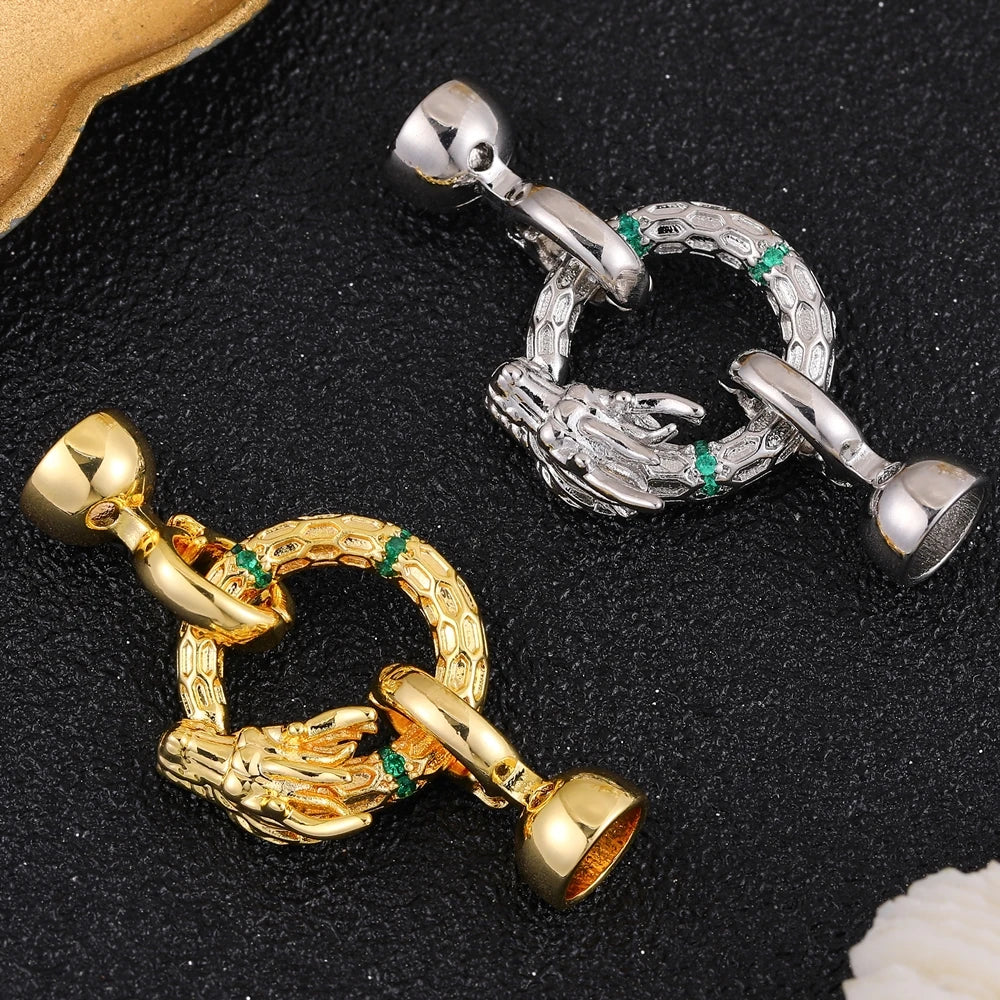 Juya 18K Gold Silver Plated Decoration Accessories Fastener Closure Pearls Clasps Lock For DIY Needlework Beads Jewelry Making
