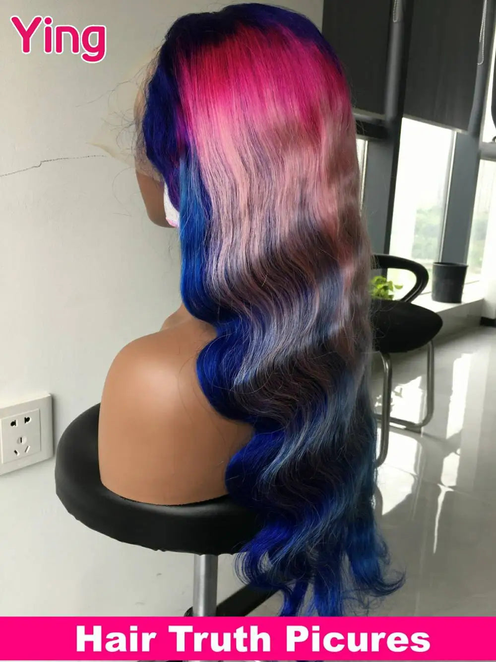 Purple Pink with Orange Colored Body Wave 13x6 Lace Front Wig PrePlucked With Baby Hair 13x4 Lace Frontal Wigs Human Hair