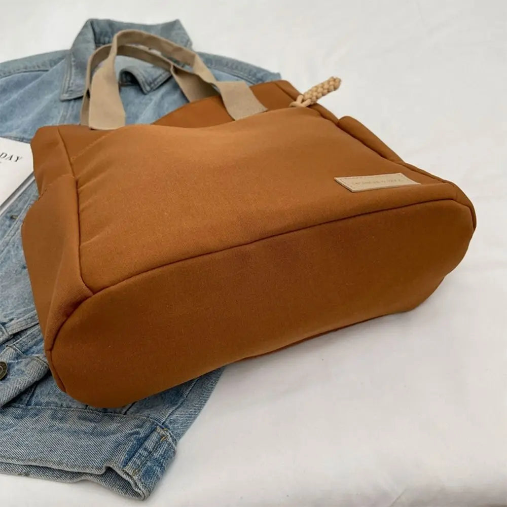 Waterproof Canvas Tote Bag – Lightweight Large Capacity Shoulder Handbag
