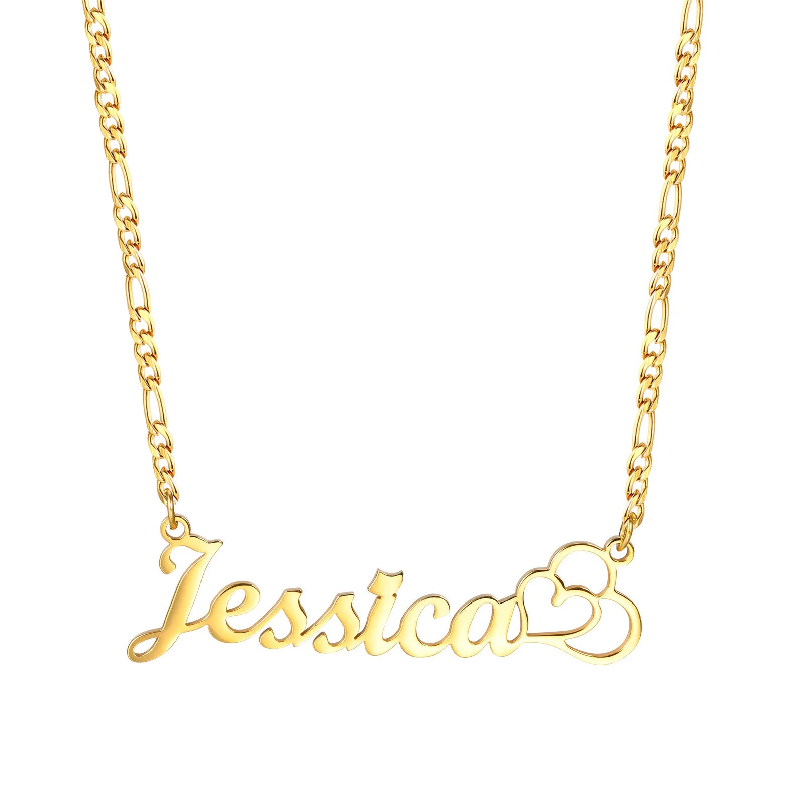 Vnox Custom Name Necklaces for Girls Boys, Stainless Steel Personalized Baby Nameplate Chokers Collar Gift Jewelry