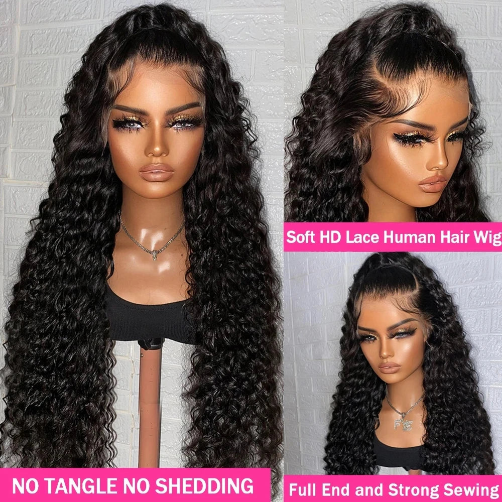 Pre Plucked Curly Lace Front Human Hair Wig for Black Women