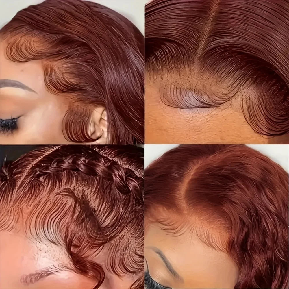Body Wave Short Bob Wig 13x4 Transparent Lace Frontal Wig Brazilian Human Hair Wigs 180% Density Virgin Remy Hair