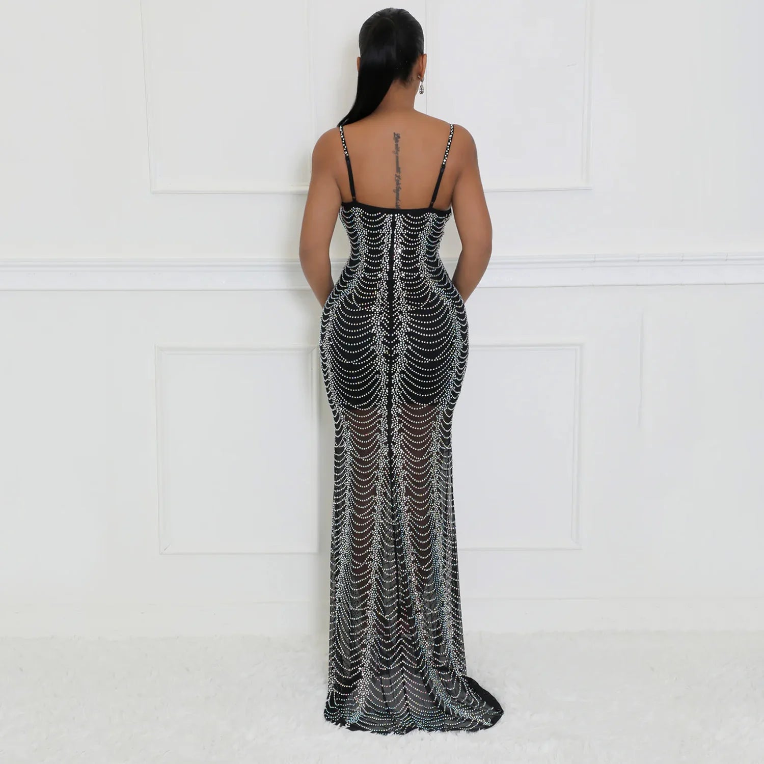 Birthday Evening Party Dress Long Strap Maxi Dresses