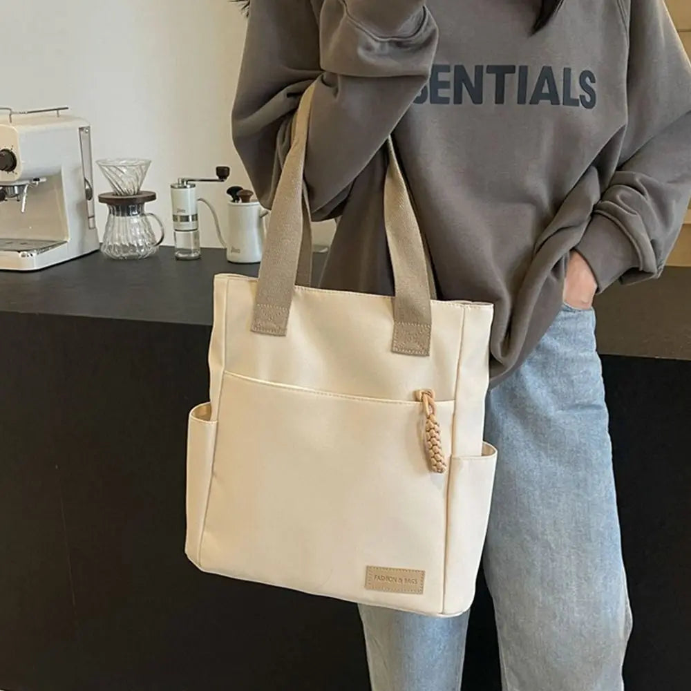 Waterproof Canvas Tote Bag – Lightweight Large Capacity Shoulder Handbag