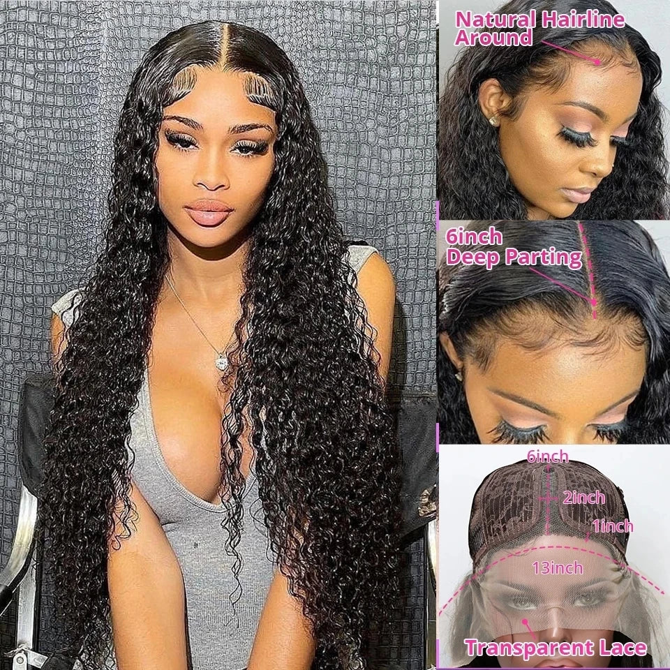 Pre Plucked Curly Lace Front Human Hair Wig for Black Women