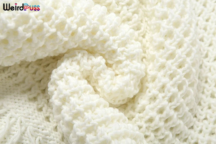Weird Puss Crochet Dress Women Sexy Chic Y2K Summer Trend Tassel Hem Sleeveless Stretch Fashion Beach Vacation Clubwear Bodycon