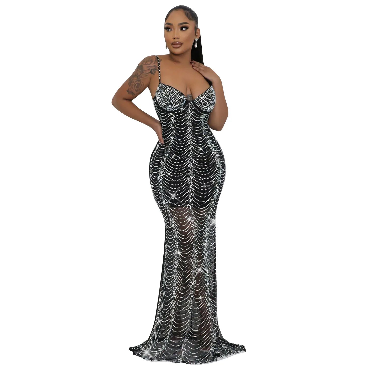 Birthday Evening Party Dress Long Strap Maxi Dresses