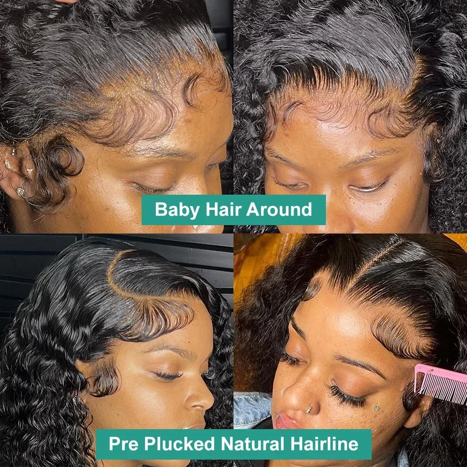Curly Bob Lace Front Wigs - Brazilian Remy Hair