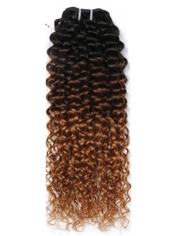 Afro Kinky Curly Human Hair Bundles - Ombre Brazilian Weave