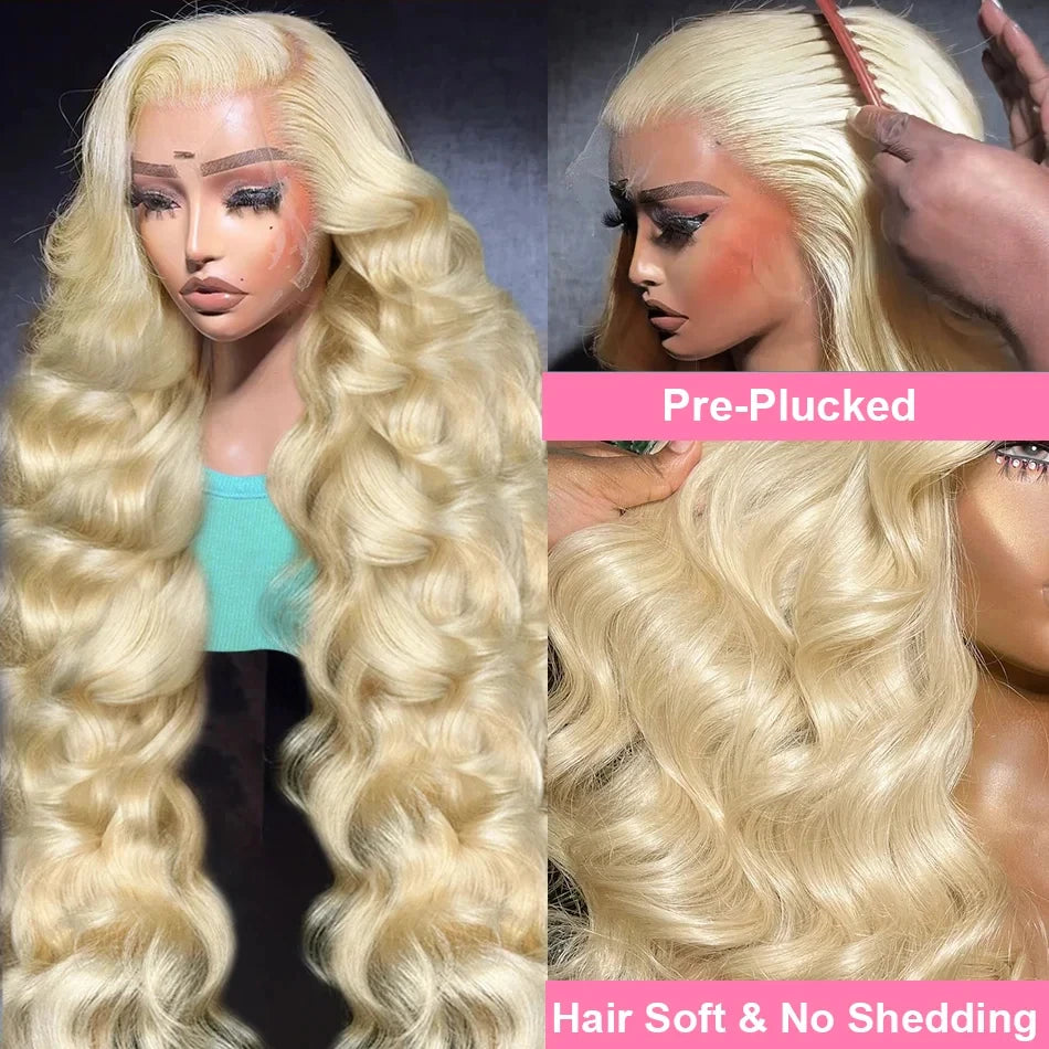 Blonde 613 Hd Lace frontal Wig 13X6 Body Wave Colored 100% Human Hair wigs Real Brazilian Hair Human Hair For Women
