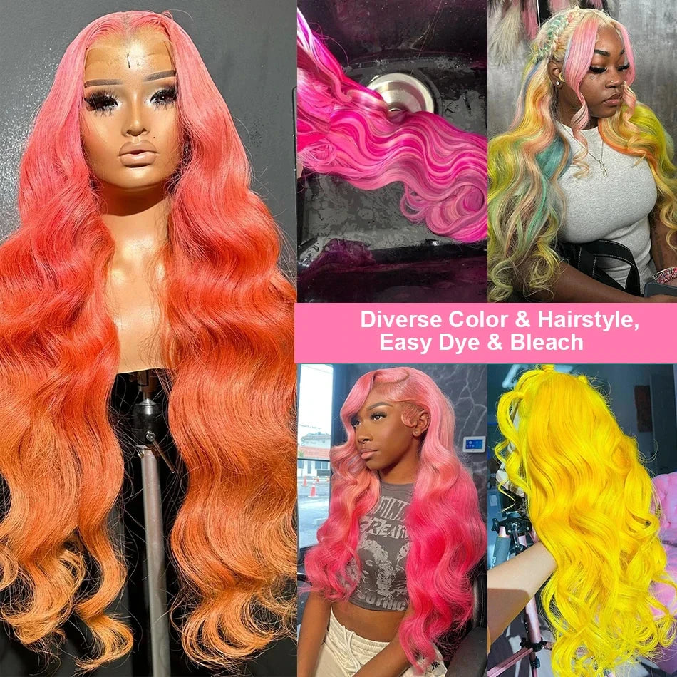 Blonde 613 Hd Lace frontal Wig 13X6 Body Wave Colored 100% Human Hair wigs Real Brazilian Hair Human Hair For Women