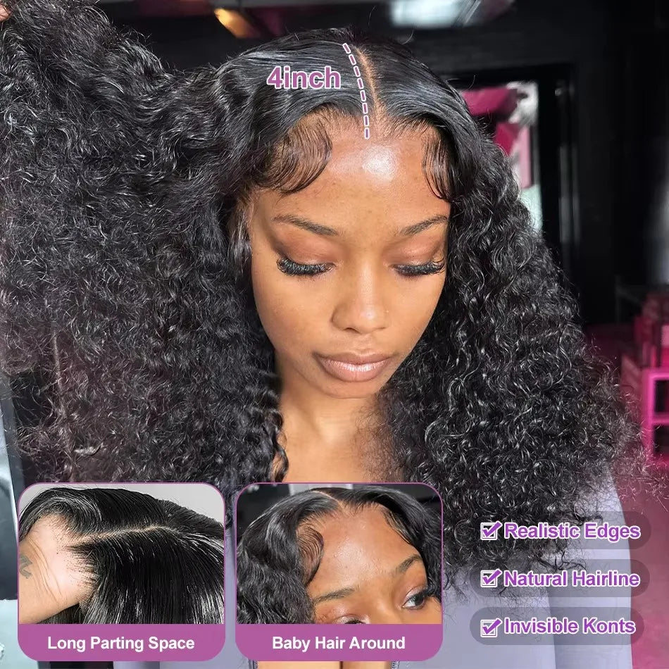 Bob Wig Human Hair Curly Wigs Short Deep Wave 13x6 Hd Lace Frontal Wig Brazilian 5x5 Closure Bob Wig For Women
