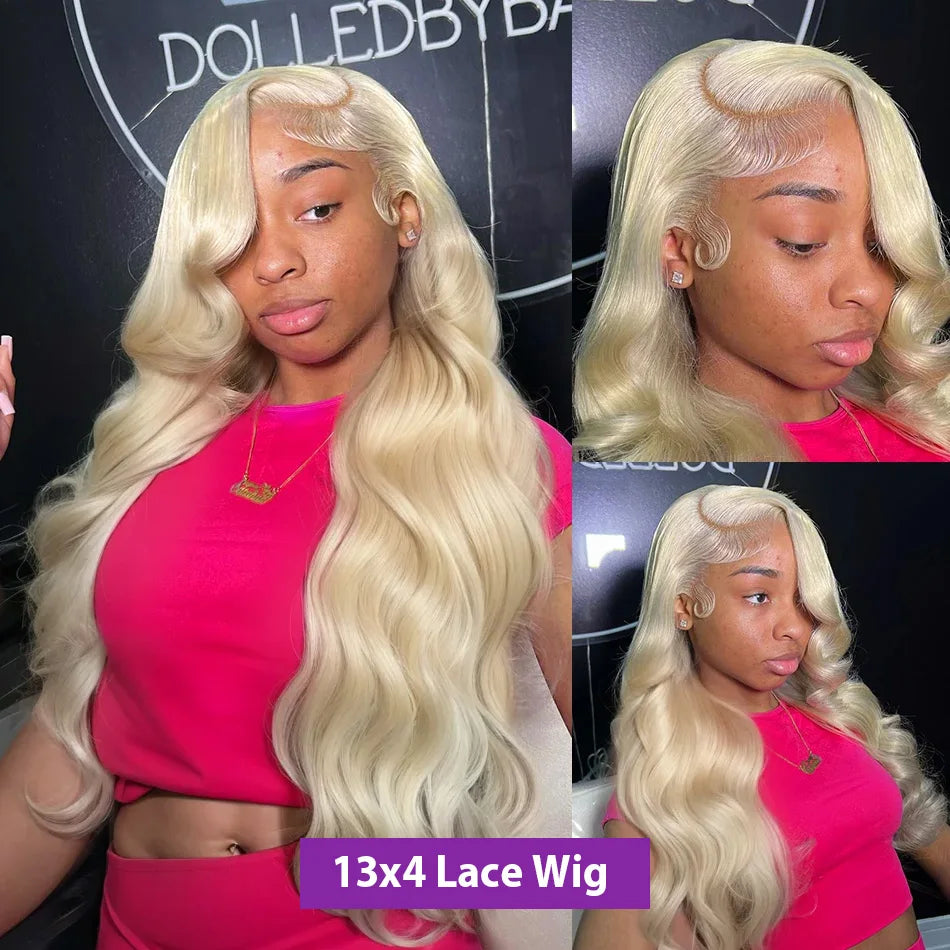 250% HD 30 40 42 Inch 613 Blonde 13x6 Lace Front Human Hair Wigs Body Wave 13x4 Lace Frontal Transparent Brazilian Remy Wig