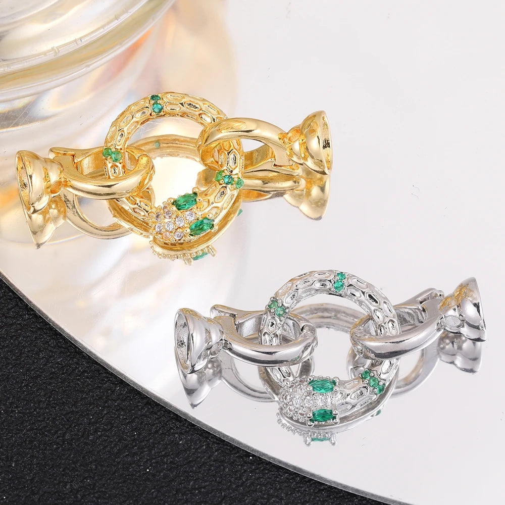Juya 18K Gold Silver Plated Decoration Accessories Fastener Closure Pearls Clasps Lock For DIY Needlework Beads Jewelry Making