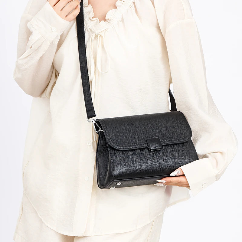 Badiman Genuine Leather Handbag – Women’s Luxury Cowhide Tote & Crossbody Shoulder Bag