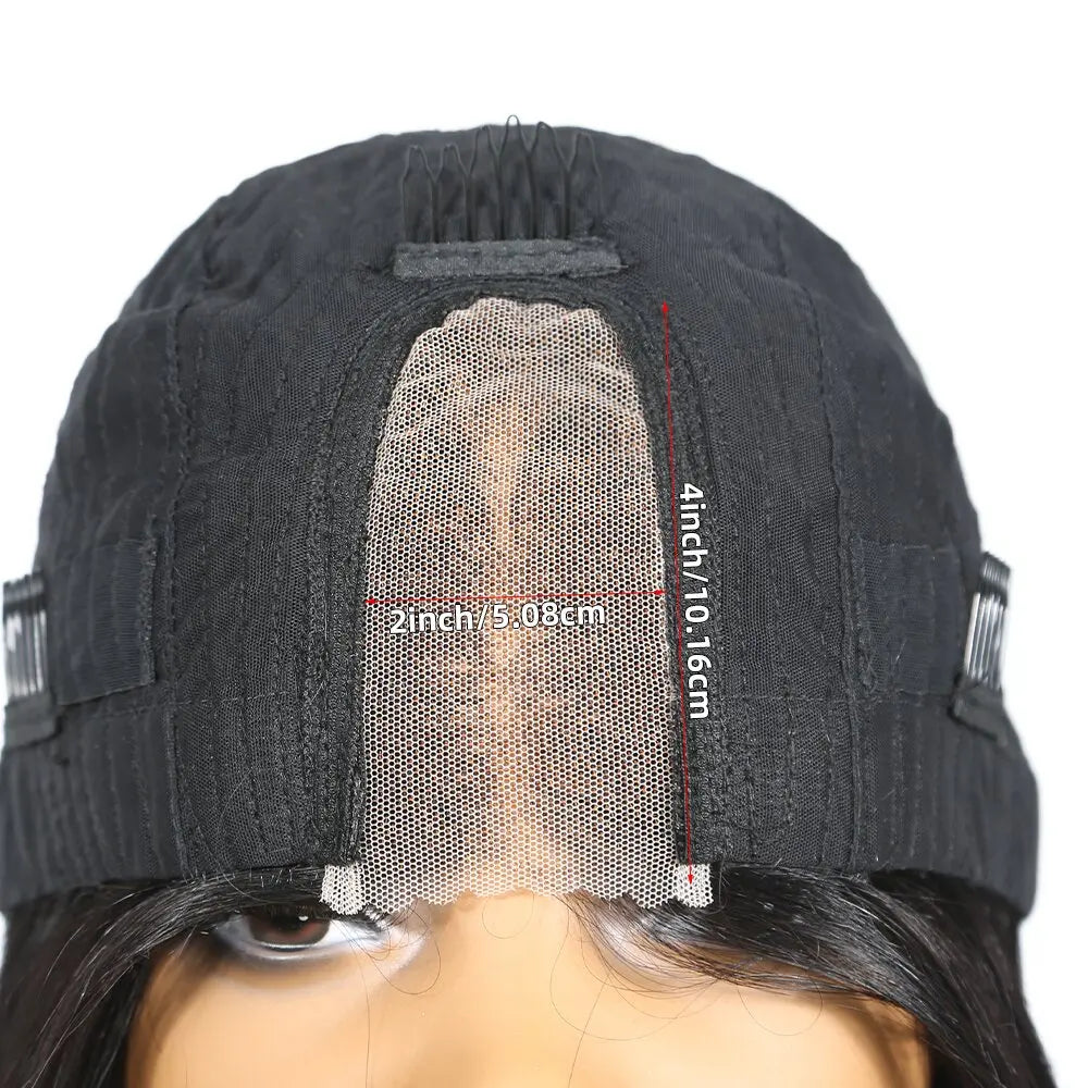 Wear and Go Bob Wig Human Hair Water Wave Glueless Wigs Pre Plucked Pre Cut 2x4 Lace  150%-200%-250% Density for Women Friendly