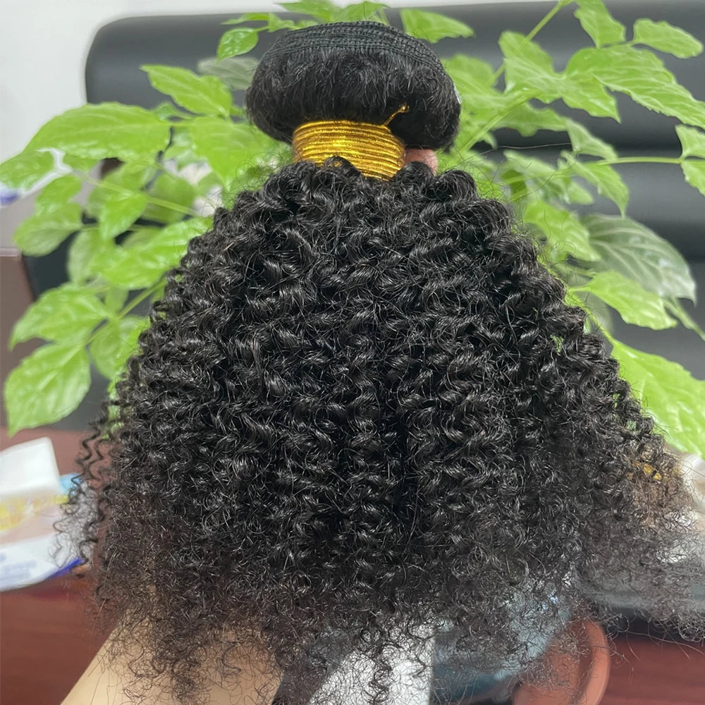 Afro Kinky Curly Bundles Mongolian Kinky Curly Hair Bundles Extension Remy 1 2 3 bundles Deal Curly Human Hair Bundles For Women
