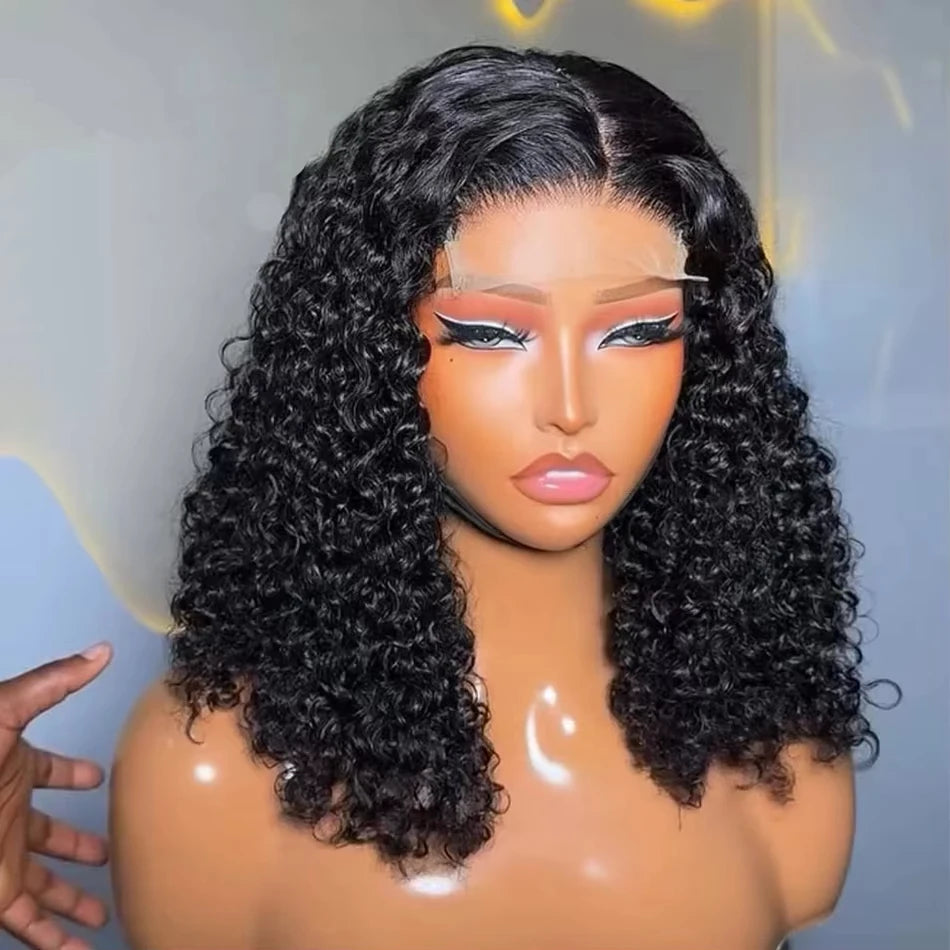 Curly Bob Lace Front Wigs - Brazilian Remy Hair