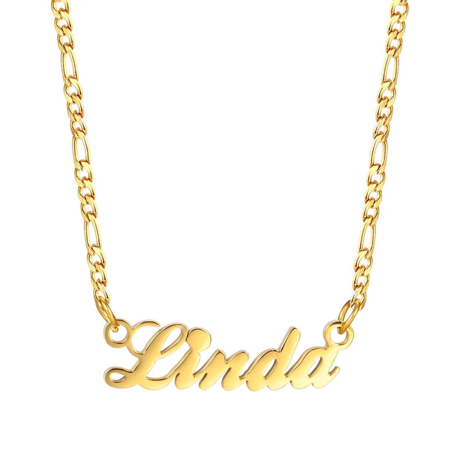 Vnox Custom Name Necklaces for Girls Boys, Stainless Steel Personalized Baby Nameplate Chokers Collar Gift Jewelry