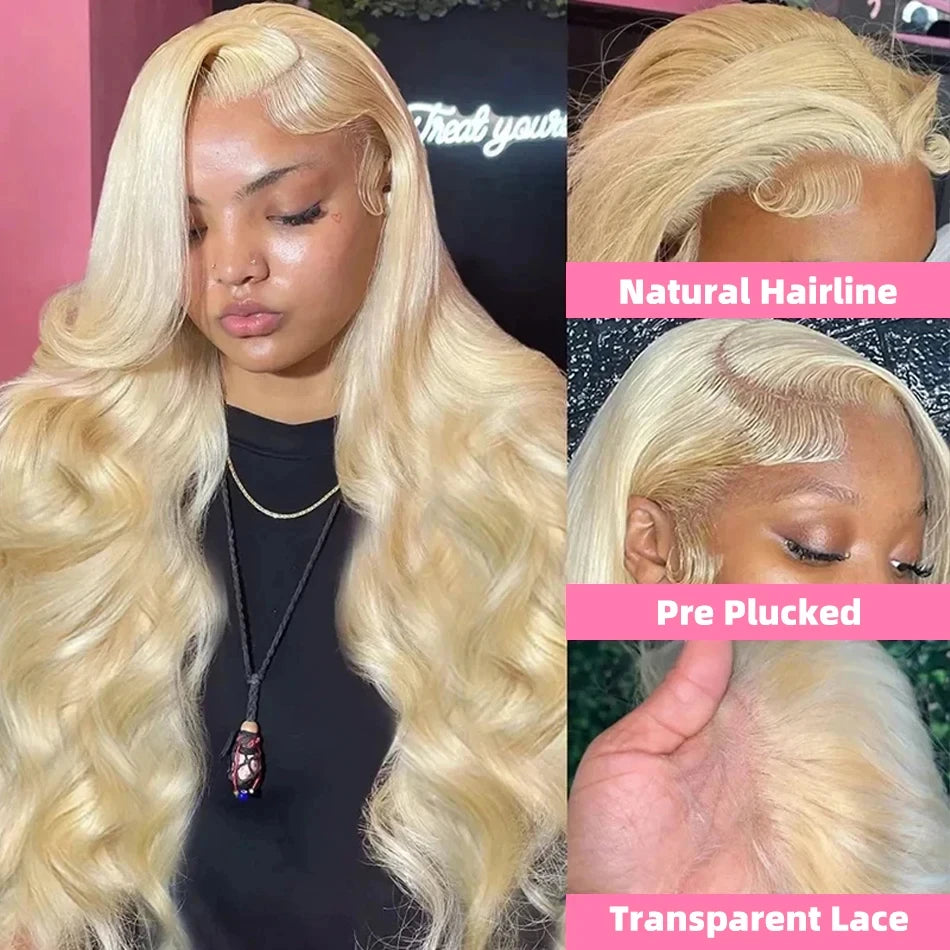 Blonde 613 Hd Lace frontal Wig 13X6 Body Wave Colored 100% Human Hair wigs Real Brazilian Hair Human Hair For Women