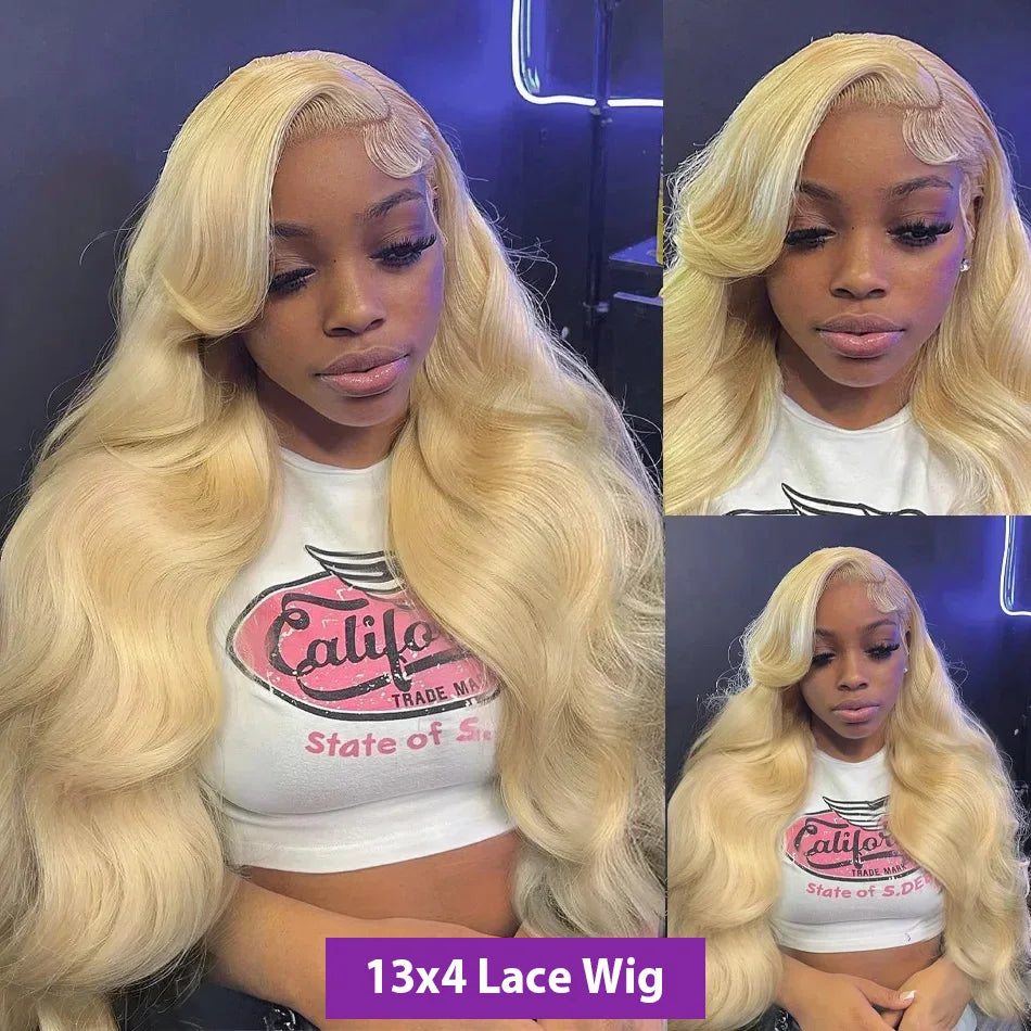 250% HD 30 40 42 Inch 613 Blonde 13x6 Lace Front Human Hair Wigs Body Wave 13x4 Lace Frontal Transparent Brazilian Remy Wig