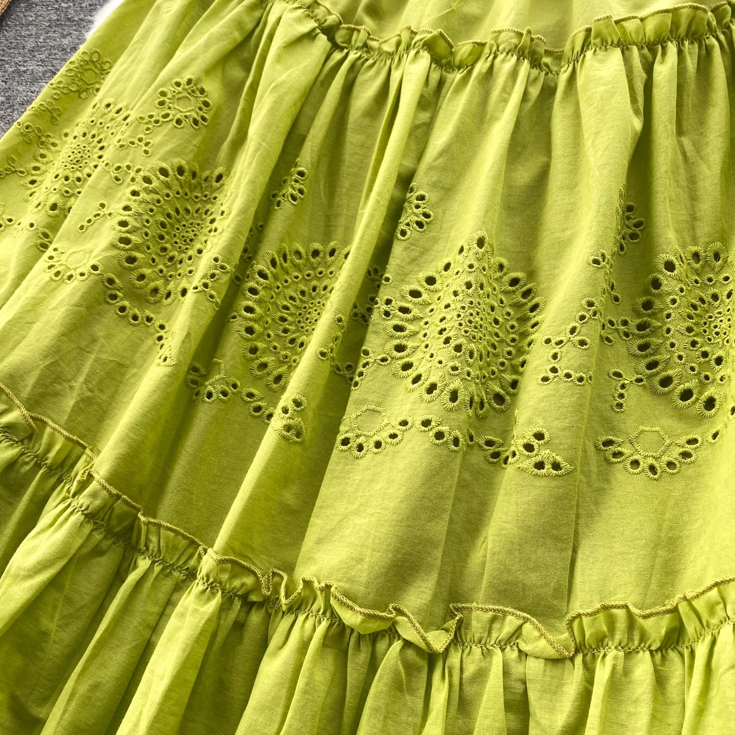 Elegant Sexy Backless High Waist embroidery Slip Dress Fairy A-line Summer Beach Vacation Slim Women Evening Party Dress