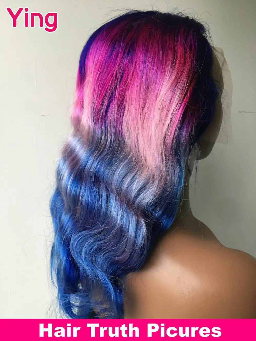Purple Pink with Orange Colored Body Wave 13x6 Lace Front Wig PrePlucked With Baby Hair 13x4 Lace Frontal Wigs Human Hair