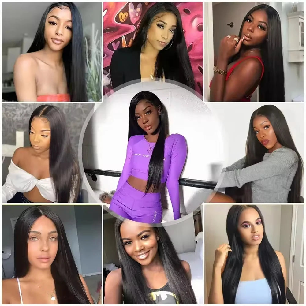 Bone Straight 100% Real Human Hair Bundles Remy Raw Hair Straight Human Hair Bundles Brazilian Hair Weave Extensions