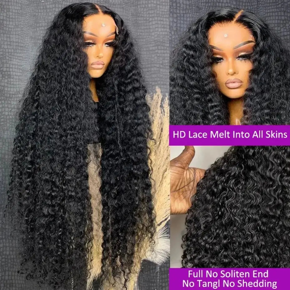 Pre Plucked Curly Lace Front Human Hair Wig for Black Women