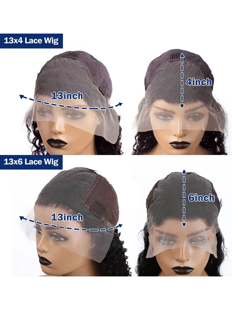 Lace Frontal Wig Loose Deep Wave Curly Human Hair Wig Preplucked Water Wave Brazilian Lace Front Wigs