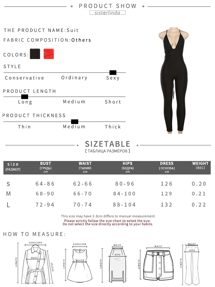 New Women's Hanging Neck Low Cut Open Back Sexy Jumpsuit Popular in Spring 2024 European And American Style Nightclub Jumpsuit