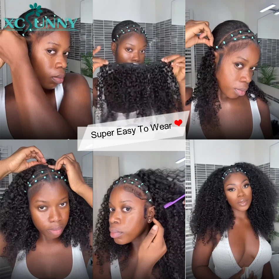 Kinky Curly Clip In Hair Extensions Human Hair Burmese Seamless PU Clip Ins Human Hair Kinky Curly For Black Women