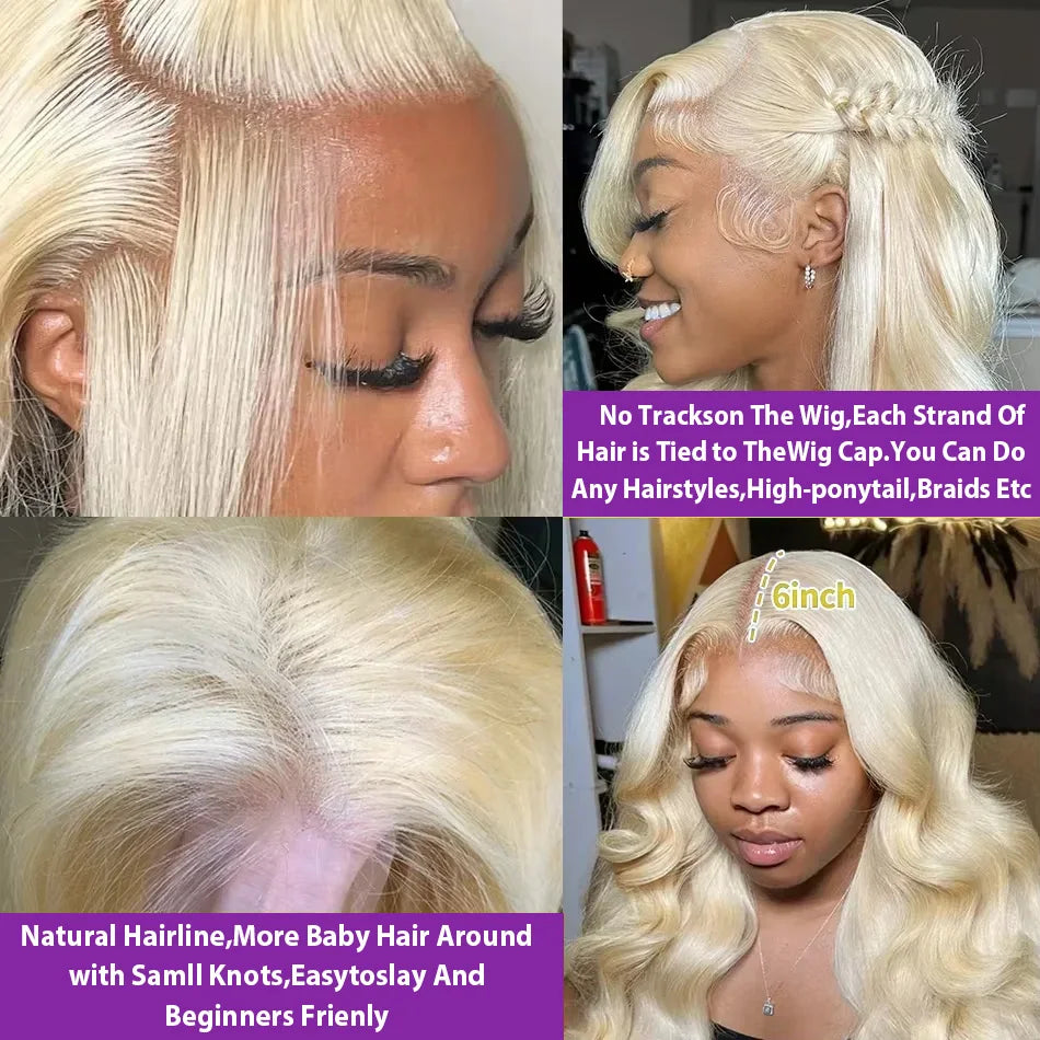 250% HD 30 40 42 Inch 613 Blonde 13x6 Lace Front Human Hair Wigs Body Wave 13x4 Lace Frontal Transparent Brazilian Remy Wig