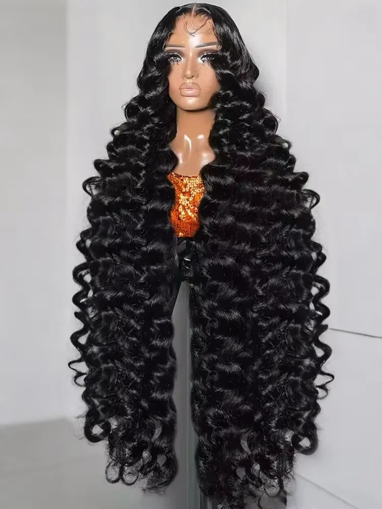 200 Density curly human hair wig For Black Women 13x6 Hd Lace Frontal Wig 30 Inch Brazilian 13x4 Loose Deep Wave Lace Front wig
