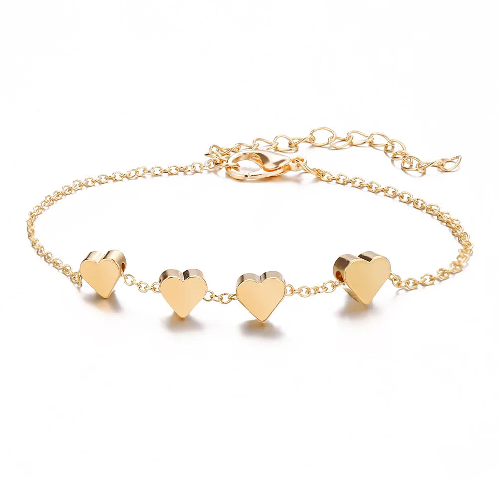 Y2K Zircon Ins Bracelets for Women Korean Fashion Sweet Girls Sparkling Hollow Heart Delicate Chain Bracelet Party Jewelry