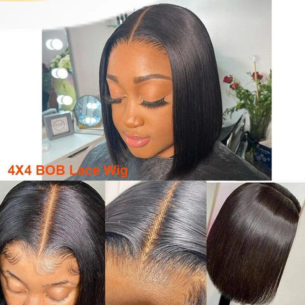 Straight Human Hair Wigs 13x4 Lace Frontal Human Hair Wig Closure Wig Human Hair Wig Short Wig Human Hairs Bob Hair Wig Human