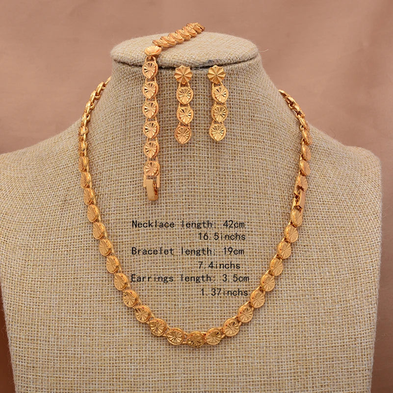 Dubai 24k Gold Color Jewerly Set For Women Men Wedding  Jewerly Set Indian African Luxury WomenEthiopian Arabic Hand Jewelry