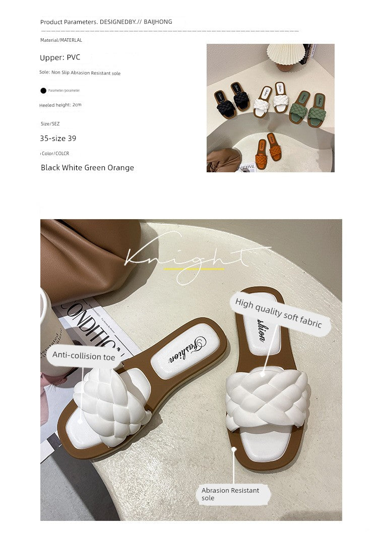 Summer New Arrival Home Sandals Non Slip Platform Slippers Female Flat Flip-Flops Beach Outdoor Sandals Female Fashion